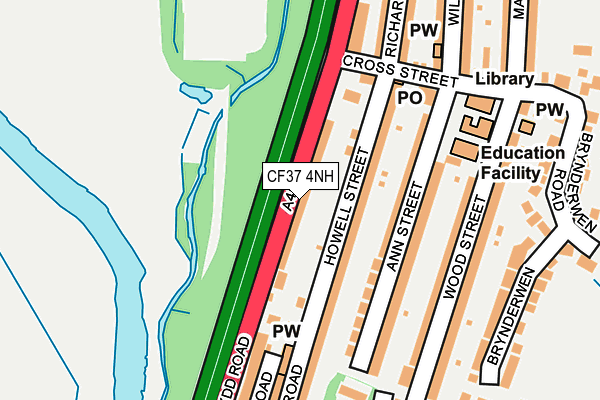 CF37 4NH map - OS OpenMap – Local (Ordnance Survey)