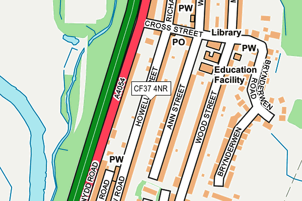 CF37 4NR map - OS OpenMap – Local (Ordnance Survey)
