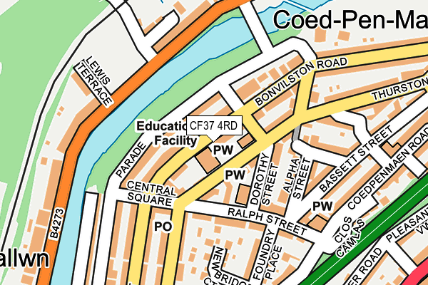 CF37 4RD map - OS OpenMap – Local (Ordnance Survey)