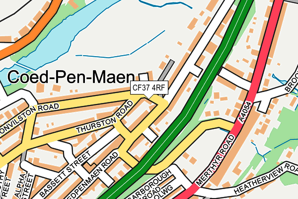 CF37 4RF map - OS OpenMap – Local (Ordnance Survey)