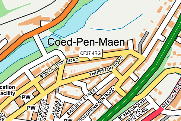 CF37 4RG map - OS OpenMap – Local (Ordnance Survey)