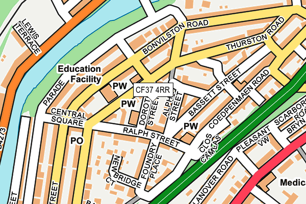 CF37 4RR map - OS OpenMap – Local (Ordnance Survey)