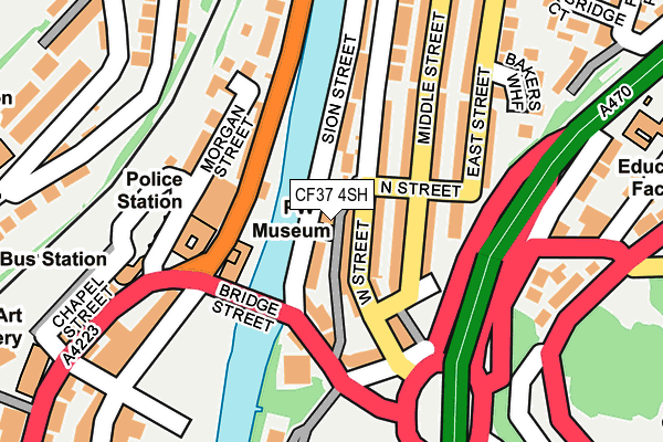 CF37 4SH map - OS OpenMap – Local (Ordnance Survey)