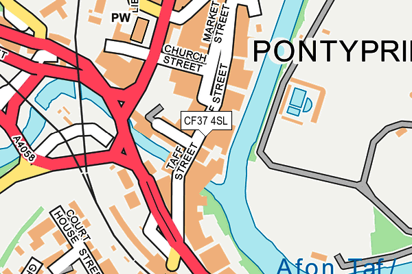 CF37 4SL map - OS OpenMap – Local (Ordnance Survey)