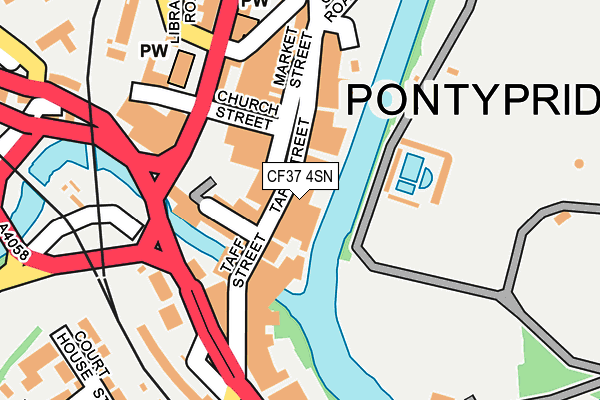 CF37 4SN map - OS OpenMap – Local (Ordnance Survey)