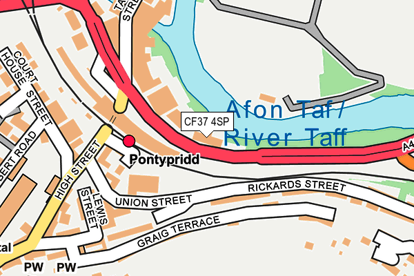 CF37 4SP map - OS OpenMap – Local (Ordnance Survey)