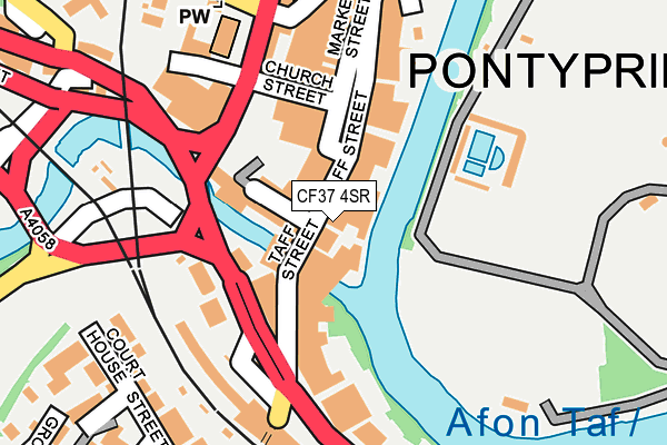 CF37 4SR map - OS OpenMap – Local (Ordnance Survey)