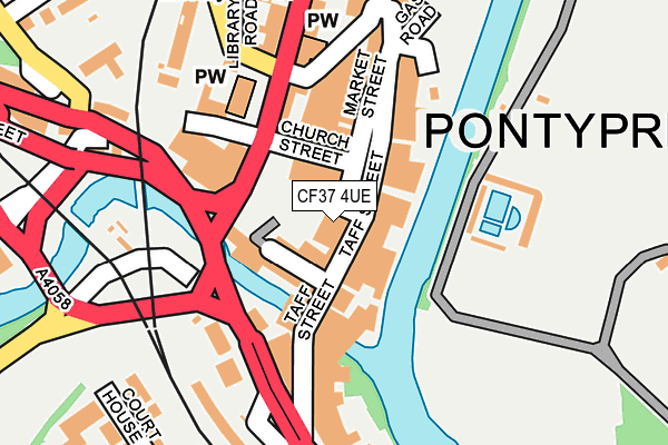 CF37 4UE map - OS OpenMap – Local (Ordnance Survey)