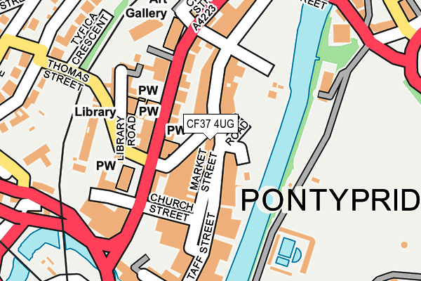 CF37 4UG map - OS OpenMap – Local (Ordnance Survey)