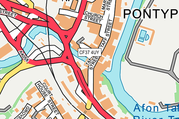 CF37 4UY map - OS OpenMap – Local (Ordnance Survey)