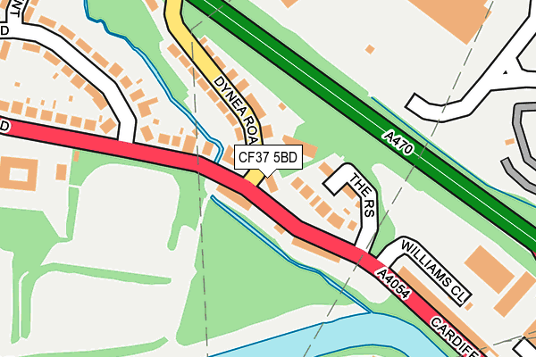 CF37 5BD map - OS OpenMap – Local (Ordnance Survey)