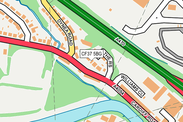 CF37 5BG map - OS OpenMap – Local (Ordnance Survey)