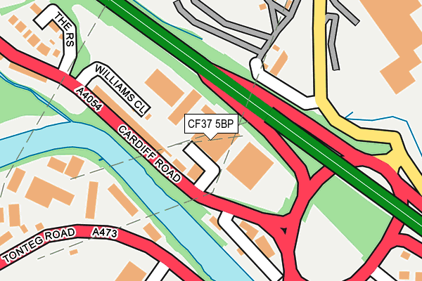 CF37 5BP map - OS OpenMap – Local (Ordnance Survey)