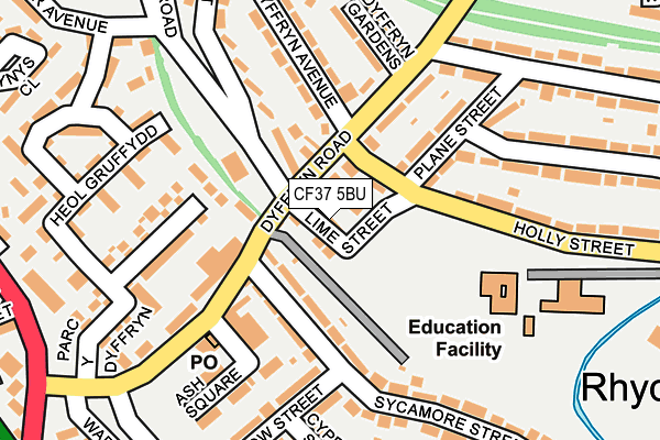 CF37 5BU map - OS OpenMap – Local (Ordnance Survey)