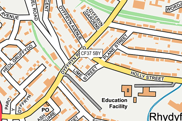 CF37 5BY map - OS OpenMap – Local (Ordnance Survey)