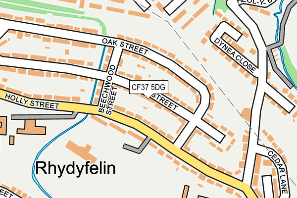 CF37 5DG map - OS OpenMap – Local (Ordnance Survey)