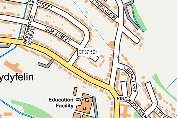 CF37 5DH map - OS OpenMap – Local (Ordnance Survey)