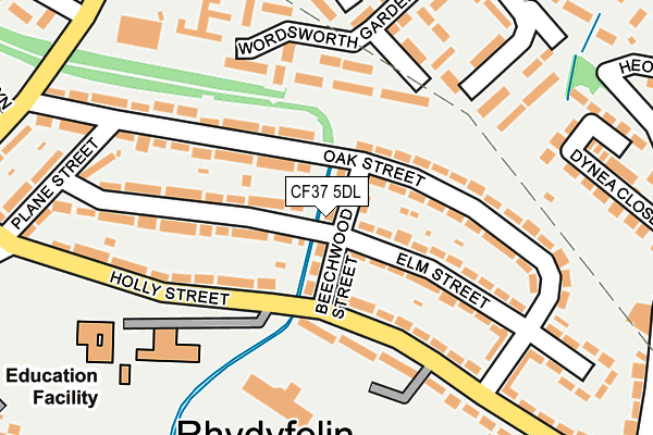 CF37 5DL map - OS OpenMap – Local (Ordnance Survey)