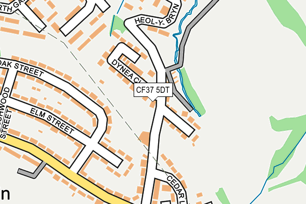 CF37 5DT map - OS OpenMap – Local (Ordnance Survey)