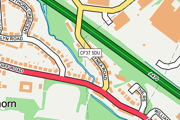 CF37 5DU map - OS OpenMap – Local (Ordnance Survey)