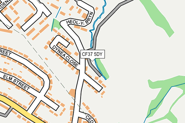 CF37 5DY map - OS OpenMap – Local (Ordnance Survey)