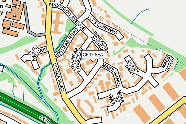 CF37 5EA map - OS OpenMap – Local (Ordnance Survey)