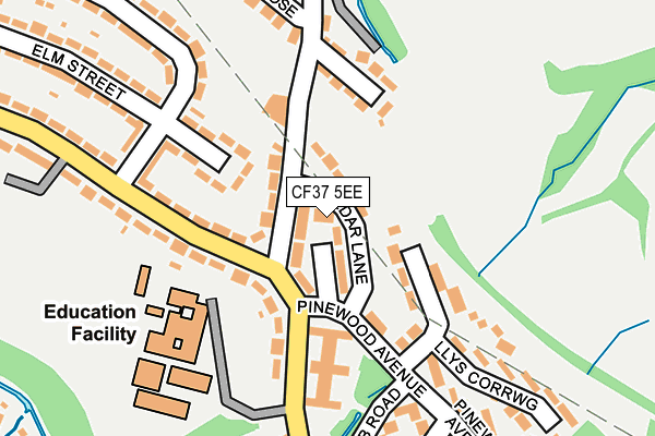CF37 5EE map - OS OpenMap – Local (Ordnance Survey)