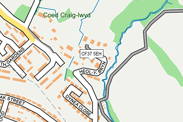 CF37 5EH map - OS OpenMap – Local (Ordnance Survey)