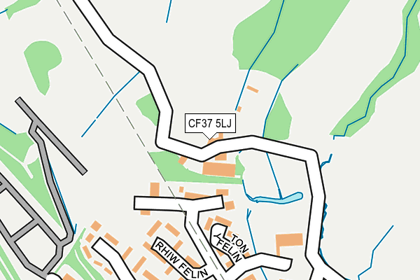 CF37 5LJ map - OS OpenMap – Local (Ordnance Survey)