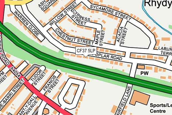 CF37 5LP map - OS OpenMap – Local (Ordnance Survey)