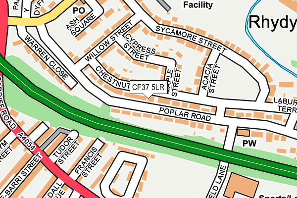 CF37 5LR map - OS OpenMap – Local (Ordnance Survey)