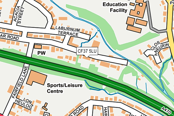 CF37 5LU map - OS OpenMap – Local (Ordnance Survey)