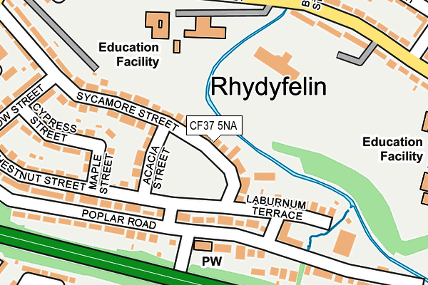 CF37 5NA map - OS OpenMap – Local (Ordnance Survey)