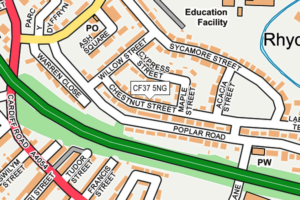 CF37 5NG map - OS OpenMap – Local (Ordnance Survey)