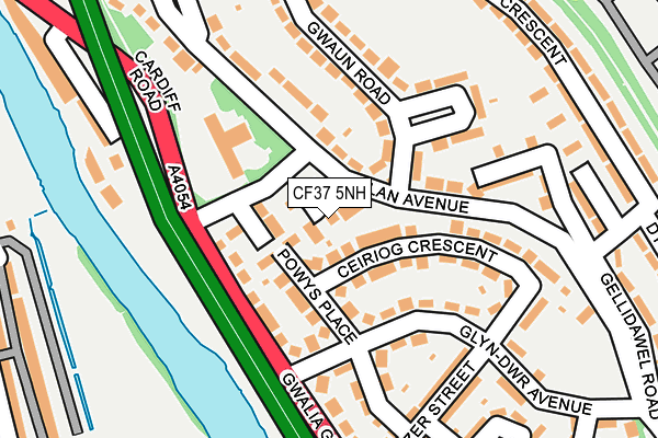 CF37 5NH map - OS OpenMap – Local (Ordnance Survey)