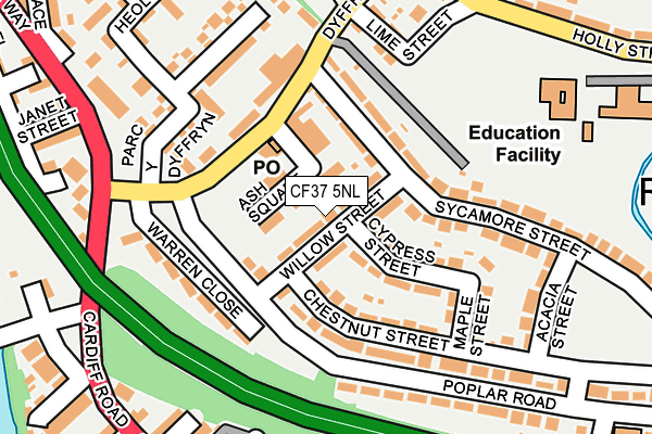 CF37 5NL map - OS OpenMap – Local (Ordnance Survey)
