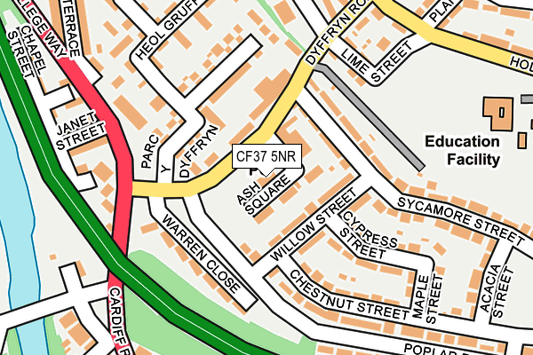 CF37 5NR map - OS OpenMap – Local (Ordnance Survey)