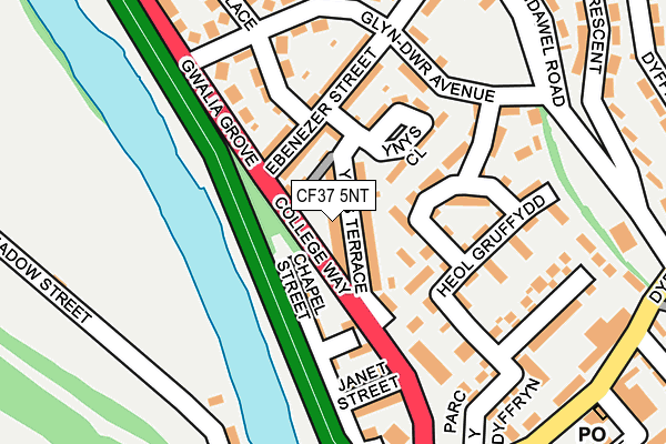 CF37 5NT map - OS OpenMap – Local (Ordnance Survey)