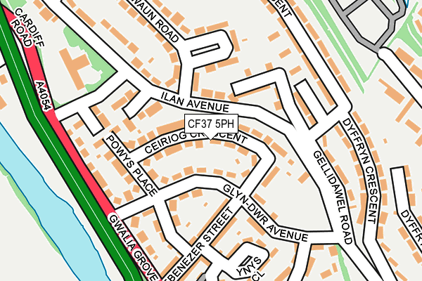 CF37 5PH map - OS OpenMap – Local (Ordnance Survey)