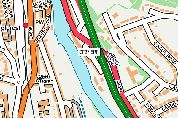 CF37 5RF map - OS OpenMap – Local (Ordnance Survey)