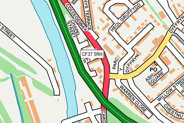 CF37 5RH map - OS OpenMap – Local (Ordnance Survey)