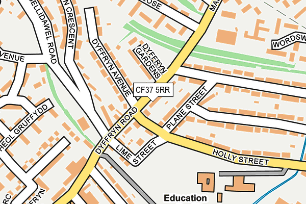 CF37 5RR map - OS OpenMap – Local (Ordnance Survey)