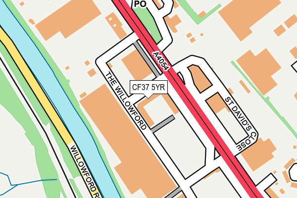 CF37 5YR map - OS OpenMap – Local (Ordnance Survey)