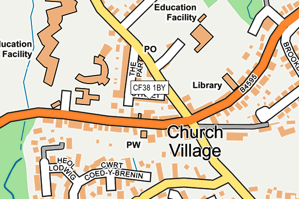 CF38 1BY map - OS OpenMap – Local (Ordnance Survey)