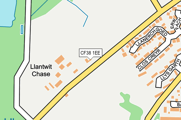 CF38 1EE map - OS OpenMap – Local (Ordnance Survey)