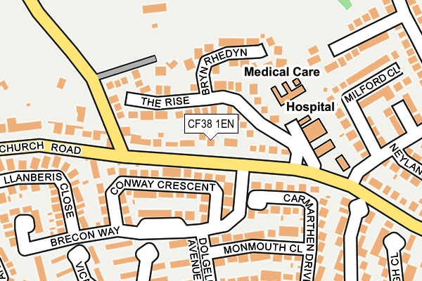 CF38 1EN map - OS OpenMap – Local (Ordnance Survey)