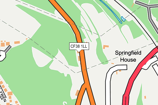 CF38 1LL map - OS OpenMap – Local (Ordnance Survey)