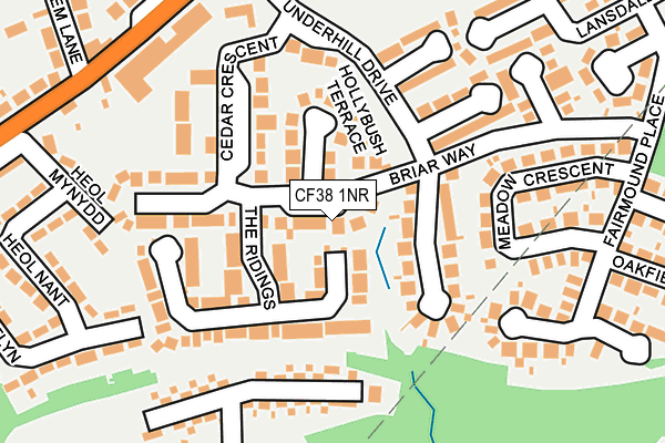 CF38 1NR map - OS OpenMap – Local (Ordnance Survey)