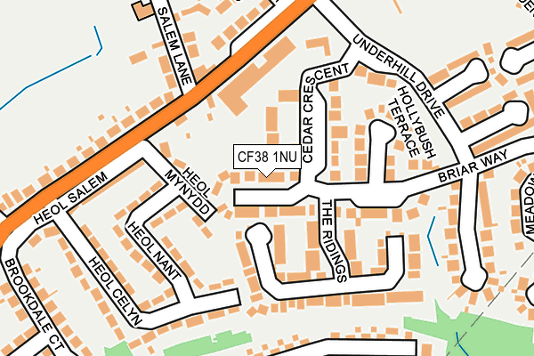 CF38 1NU map - OS OpenMap – Local (Ordnance Survey)