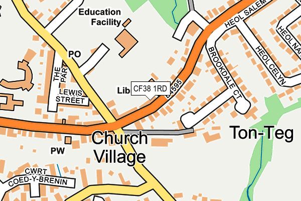 CF38 1RD map - OS OpenMap – Local (Ordnance Survey)